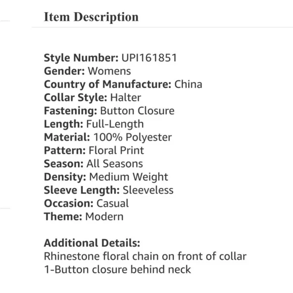 Crystal Doll Maxi Dress Womens XL black Floral Beaded Neck Sleeveless Lined NWT - Picture 13 of 13